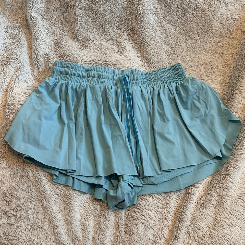 Women's Light Blue Athletic Shorts